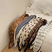 Women's Elegant Plaid Polka Dots Solid Color Satin Silk Scarf main image 1