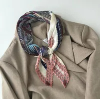 Women's Elegant Plaid Polka Dots Solid Color Satin Silk Scarf sku image 28