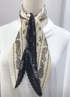 Women's Elegant Plaid Polka Dots Solid Color Satin Silk Scarf sku image 16