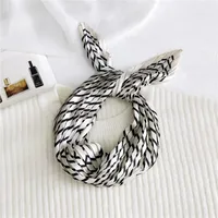 Women's Elegant Plaid Polka Dots Solid Color Satin Silk Scarf sku image 29