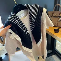 Women's Elegant Plaid Polka Dots Solid Color Satin Silk Scarf sku image 3