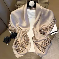 Women's Classic Style Commute Color Block Polyester Printing Scarf main image 2