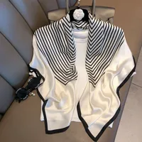 Women's Classic Style Commute Color Block Polyester Printing Scarf sku image 2
