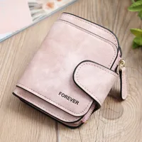 Retro Leather Ladies Wallet Short Multi-card Coin Purse Buckle Wallet sku image 6