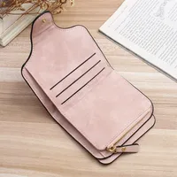Retro Leather Ladies Wallet Short Multi-card Coin Purse Buckle Wallet main image 4