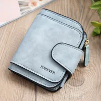 Retro Leather Ladies Wallet Short Multi-card Coin Purse Buckle Wallet sku image 2