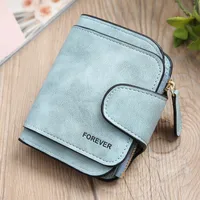 Retro Leather Ladies Wallet Short Multi-card Coin Purse Buckle Wallet sku image 1