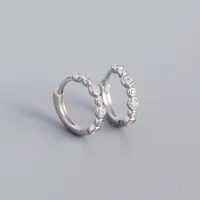 925 Sterling Silver Gem Geometric Earrings sku image 1