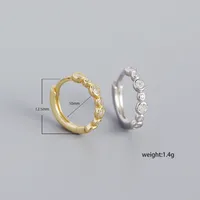 925 Sterling Silver Gem Geometric Earrings main image 2