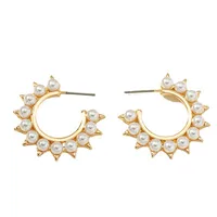 Fashion Geometric Alloy Plating Artificial Pearls Earrings main image 4