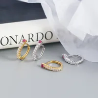 S925 Sterling Silver Row Diamond Ear Buckle Wholesale Nihaowholesale main image 4