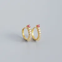 S925 Sterling Silver Row Diamond Ear Buckle Wholesale Nihaowholesale sku image 2