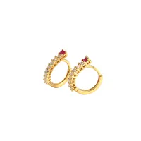 S925 Sterling Silver Row Diamond Ear Buckle Wholesale Nihaowholesale main image 1