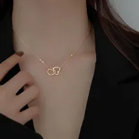 Wholesale Jewelry Simple Style Heart 304 Stainless Steel 18K Gold Plated Plating Necklace main image 1