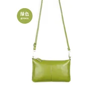 New Leather Ultra-thin Zipper Lychee Pattern European And American One-shoulder Messenger Bag Envelope Bag sku image 14