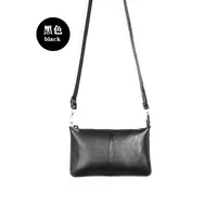 New Leather Ultra-thin Zipper Lychee Pattern European And American One-shoulder Messenger Bag Envelope Bag sku image 3