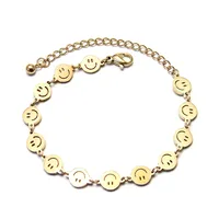Geometric 304 Stainless Steel 18K Gold Plated No Inlaid Bracelets In Bulk main image 5
