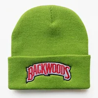 New Autumn And Winter Men's And Women's Warm Wool Hat BACKWOODS Letter Embroidery Men's And Women's Knitted Hat Pullover Hat sku image 16