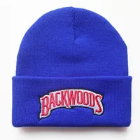New Autumn And Winter Men's And Women's Warm Wool Hat BACKWOODS Letter Embroidery Men's And Women's Knitted Hat Pullover Hat sku image 15