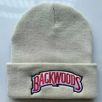 New Autumn And Winter Men's And Women's Warm Wool Hat BACKWOODS Letter Embroidery Men's And Women's Knitted Hat Pullover Hat sku image 20
