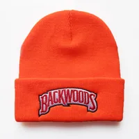 New Autumn And Winter Men's And Women's Warm Wool Hat BACKWOODS Letter Embroidery Men's And Women's Knitted Hat Pullover Hat sku image 6