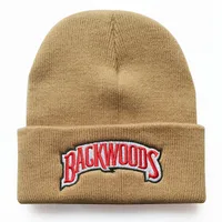 New Autumn And Winter Men's And Women's Warm Wool Hat BACKWOODS Letter Embroidery Men's And Women's Knitted Hat Pullover Hat sku image 2