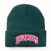 New Autumn And Winter Men's And Women's Warm Wool Hat BACKWOODS Letter Embroidery Men's And Women's Knitted Hat Pullover Hat sku image 7