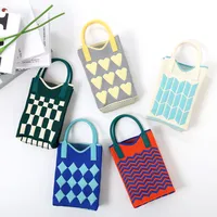 Women's Small Cotton Geometric Cute Square Open Square Bag main image 1