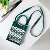 Women's Small Cotton Geometric Cute Square Open Square Bag sku image 9