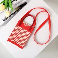 Women's Small Cotton Geometric Cute Square Open Square Bag main image 5