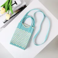 Women's Small Cotton Geometric Cute Square Open Square Bag sku image 13