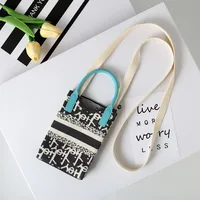 Women's Small Cotton Geometric Cute Square Open Square Bag sku image 20