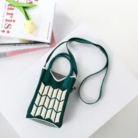 Women's Small Cotton Geometric Cute Square Open Square Bag sku image 3