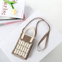 Women's Small Cotton Geometric Cute Square Open Square Bag sku image 2