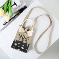Women's Small Cotton Geometric Cute Square Open Square Bag main image 4