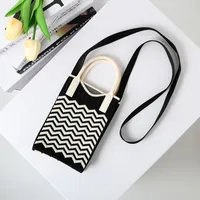 Women's Small Cotton Geometric Cute Square Open Square Bag sku image 10