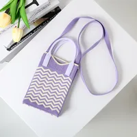Women's Small Cotton Geometric Cute Square Open Square Bag sku image 14