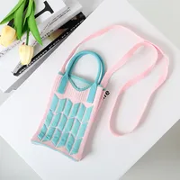 Women's Small Cotton Geometric Cute Square Open Square Bag sku image 5