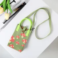 Women's Small Cotton Geometric Cute Square Open Square Bag sku image 24