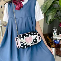 Women's Small Pu Leather Heart Shape Classic Style Square Zipper Crossbody Bag main image 3