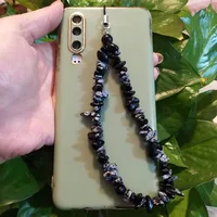 Casual Solid Color Coral Stoving Varnish Mobile Phone Chain sku image 1