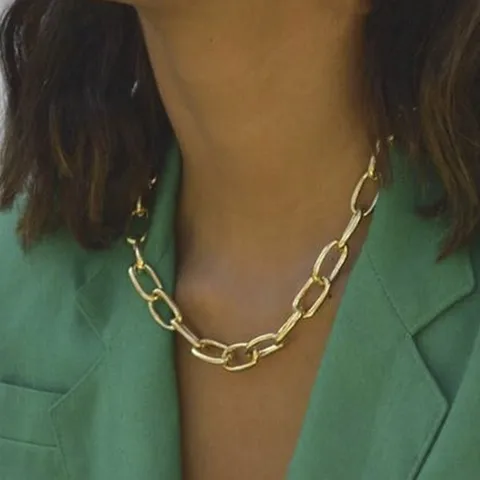 Hot Sale Punk Style Short Thick Chain Clavicle Chain Creative Retro Simple Necklace Wholesale Nihaowholesale