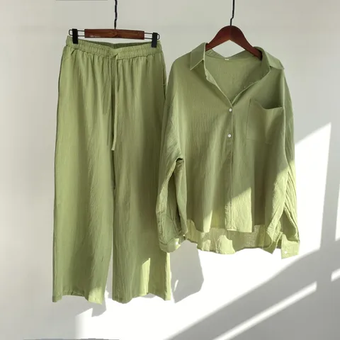 women's casual solid color cotton pocket patchwork pants sets