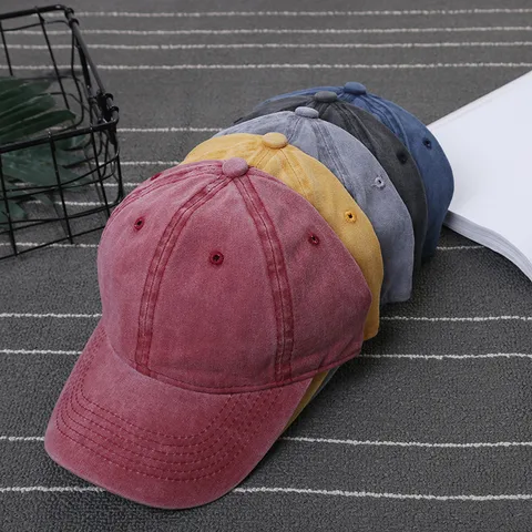 Washed Hat Distressed Baseball Cap Vintage Cap Men's Soft Top Light Plate Solid Color Hat Women's Outdoor Cowboy Hat