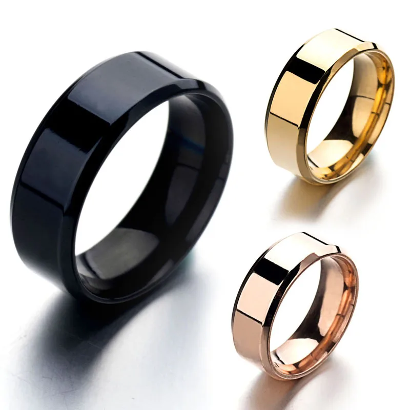 Titanium&stainless Steel Simple Geometric Ring  (alloy 18mm) Nhhf0003-alloy-18mm