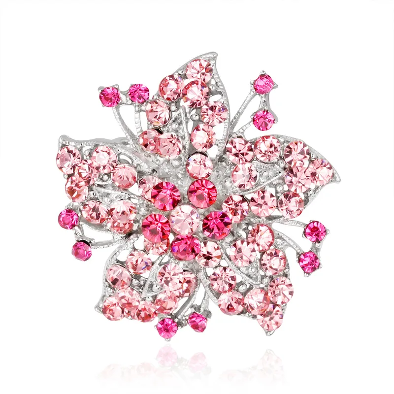 Korean Style Flower Alloy Diamond Other Women's Brooches
