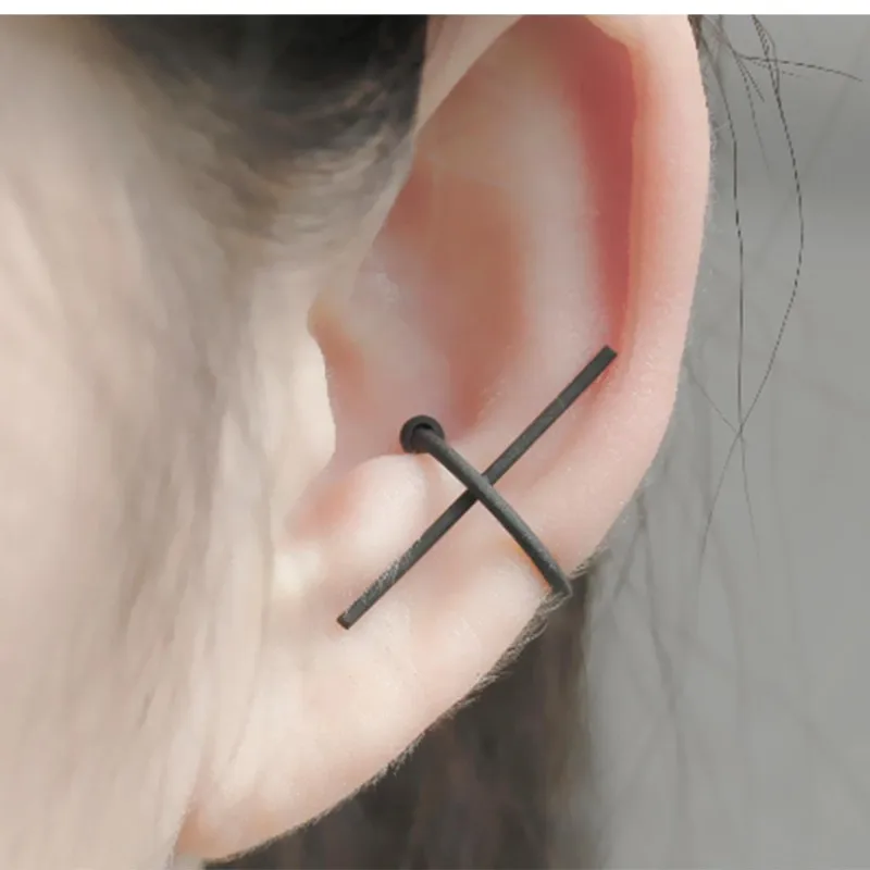 Fashion Women C Cross Single Ear Cuff Clip Earrings Alloy Alloyen Nhdp136149