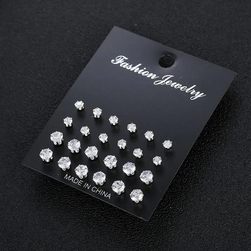 Fashion Octopus Zircon Earrings Set Nhsd150986