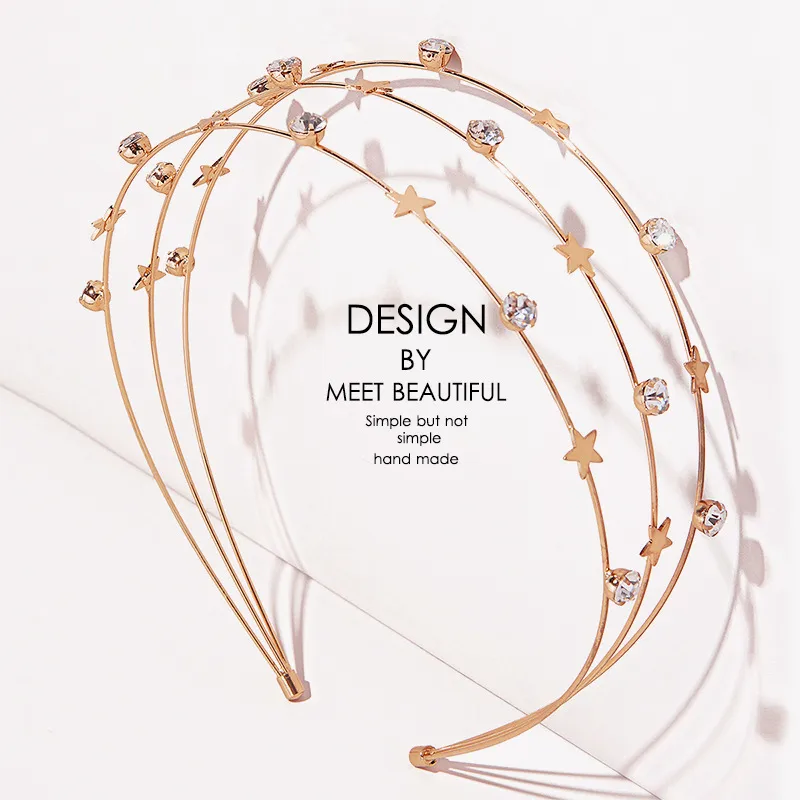 Korea Simple Star Rhinestone Diamond-studded Headband