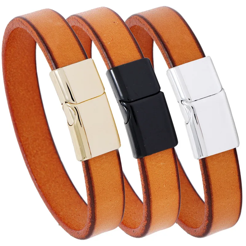 Retro Simple Smooth Leather Bracelet